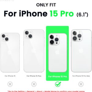 ORNARTO Cover per iPhone 15 pro Silicone 6.1 Pollici, con 2 Pellicola Vetro Temperato, Morbido Silicone Liquido Protezione, Antiurto Ultra-Sottile Protezione Custodia iPhone 15 pro-Deep Blu