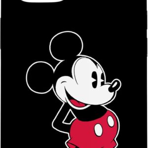 Custodia per iPhone 15 Disney Mickey Mouse Classic Pose Nero