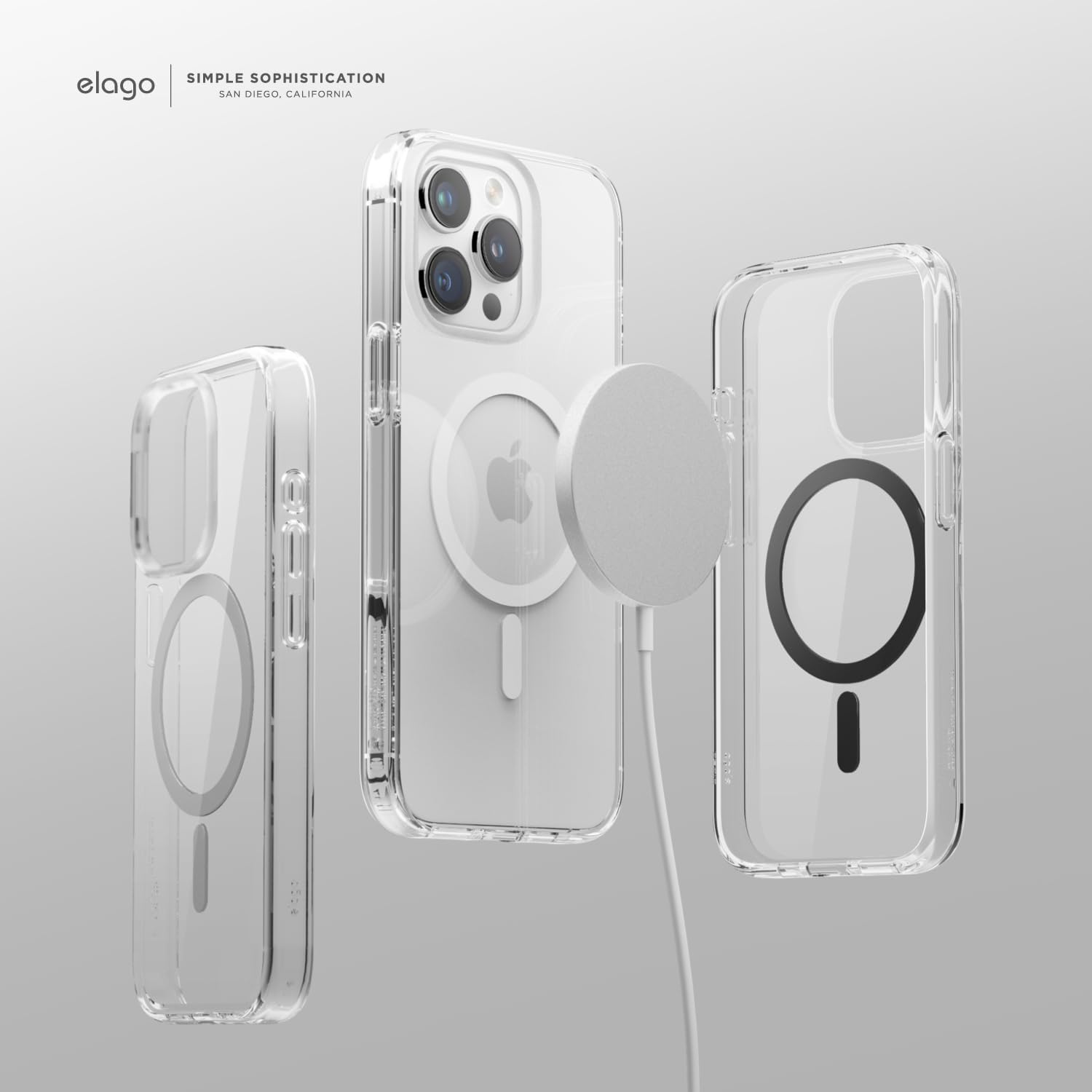 elago Cover Magnetica Trasparente Ibrida Custodia Compatibile con iPhone 15 Pro Max Case, Compatibile con MagSafe, PC+TPU, Protezione Cadute Grado Militare USA, Ingiallimento Ridotto - immagine 9