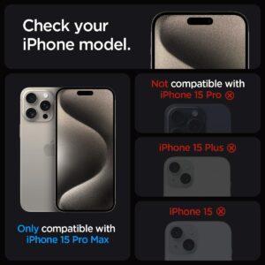 Spigen Glas.tR EZ Fit Vetro Temperato compatibile con iPhone 15 Pro Max, 2 Pezzi, Anti-Spia, Protezione della Privacy, Durezza 9H Pellicola prottetiva