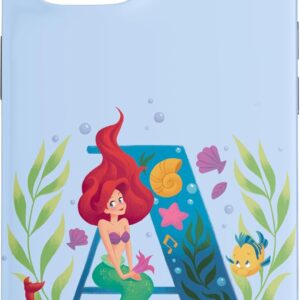 Custodia per iPhone 15 Disney Princess Alfabeto Monogramma Sirena Lettera A per Ariel