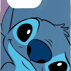 Custodia per iPhone 15 Pro Disney Lilo and Stitch – Cucitura a punto carino, colore: grigio ard