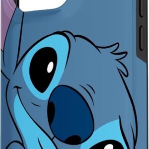 Custodia per iPhone 15 Pro Disney Lilo and Stitch – Cucitura a punto carino, colore: grigio ard