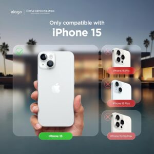elago Cover Silicone Liquido Compatibile con iPhone 15 Case, Custodia Silicone Premium, Protezione Completa [Struttura Antiurto a 4 Strati], Fodera in Morbida Microfibra Antigraffio (Grigio Medio)