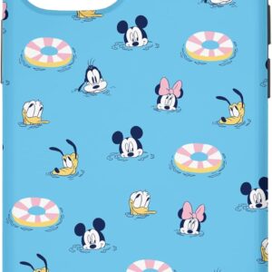 Custodia per iPhone 15 Disney Mickey Mouse & Pals Summer Beach Swimming Fun Pattern