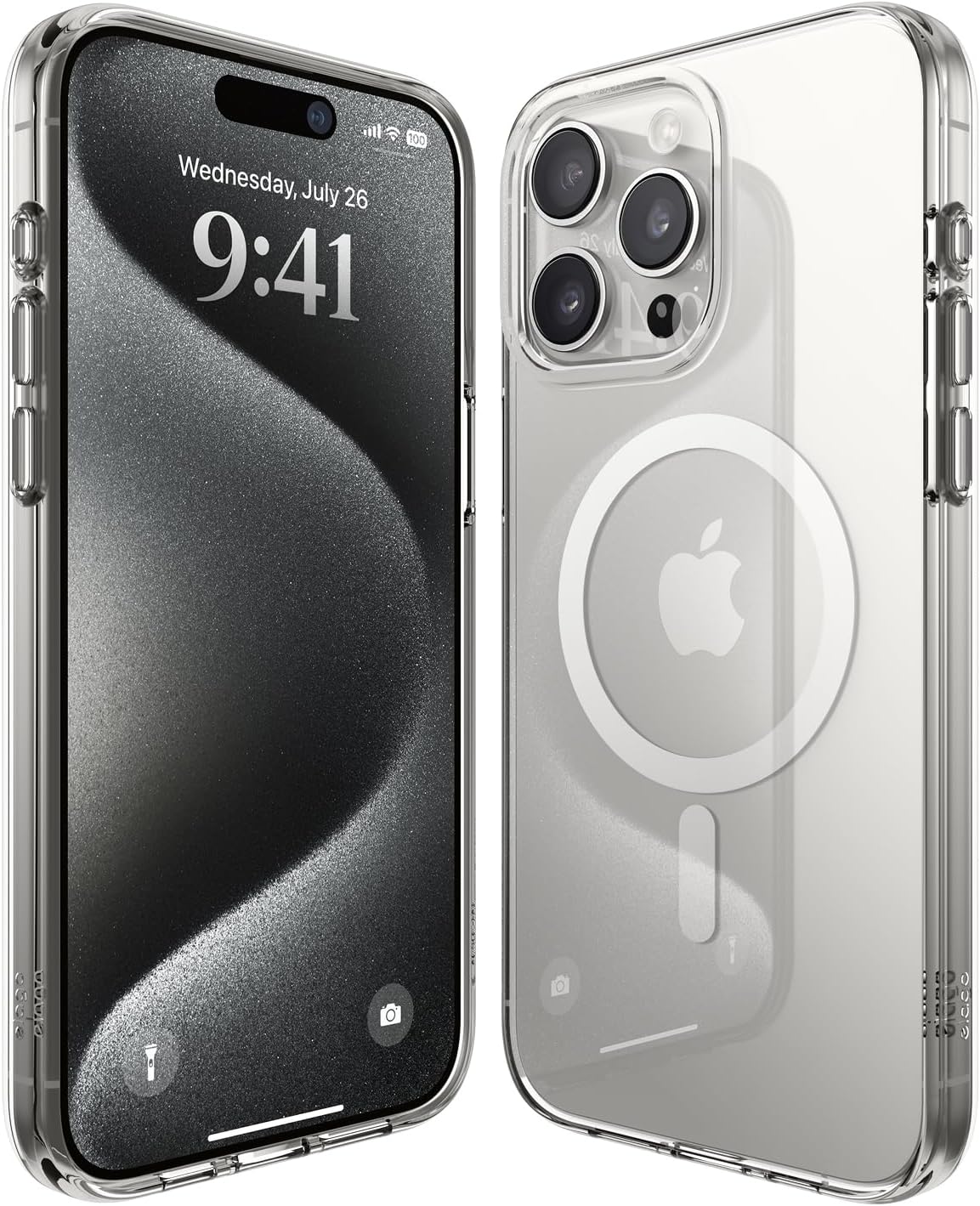 elago Cover Magnetica Trasparente Ibrida Custodia Compatibile con iPhone 15 Pro Max Case, Compatibile con MagSafe, PC+TPU, Protezione Cadute Grado Militare USA, Ingiallimento Ridotto