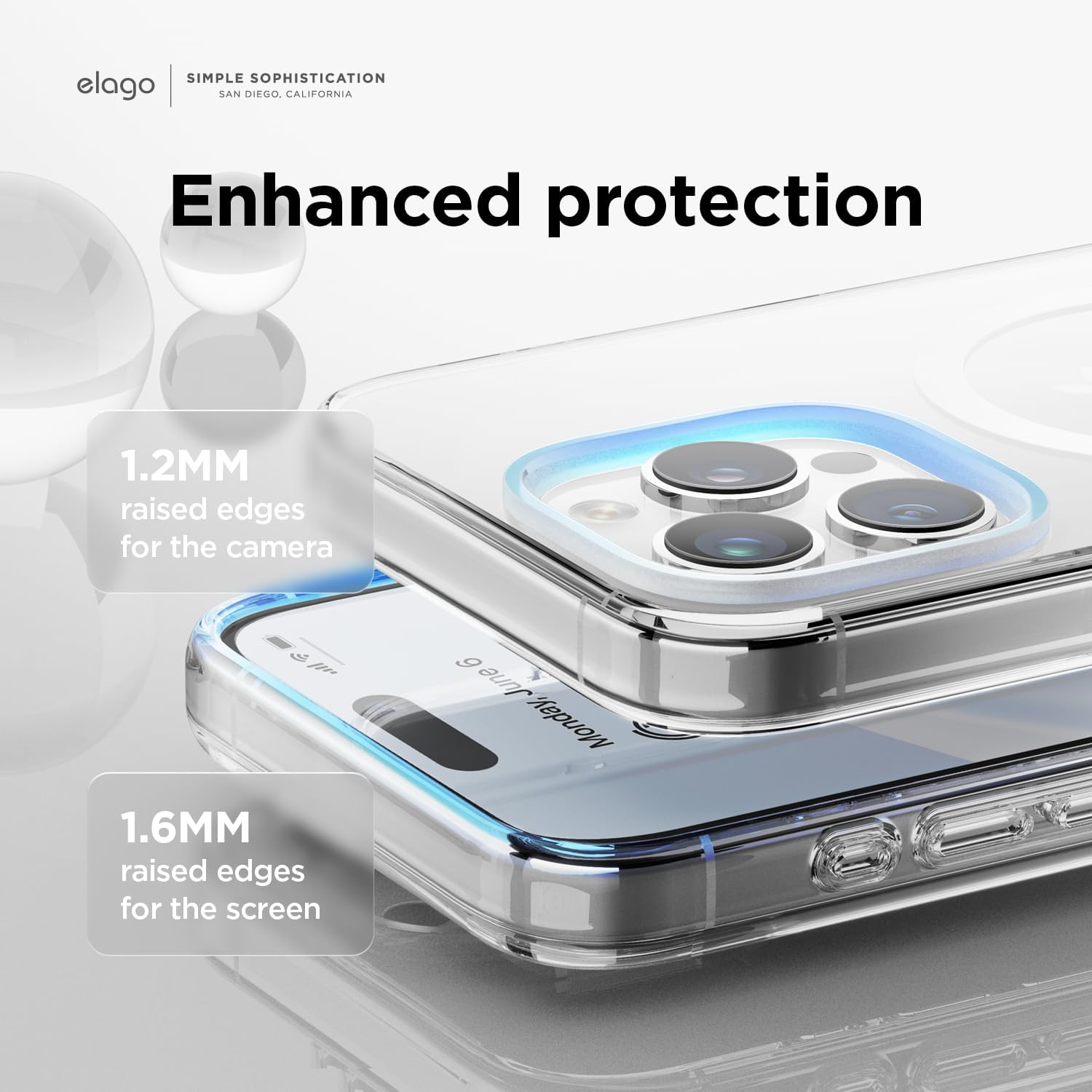 elago Cover Magnetica Trasparente Ibrida Custodia Compatibile con iPhone 15 Pro Max Case, Compatibile con MagSafe, PC+TPU, Protezione Cadute Grado Militare USA, Ingiallimento Ridotto - immagine 5