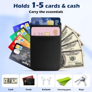 CloudValley Portafoglio per MagSafe, 5 Carte Magnetico Wallet, Pelle Vegana Porta per iPhone 16/15 /14/13 /12 Serie Accessori, Nero