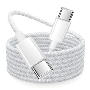 Cavo iPhone 15 16 3M, Cavo USB Type-C 3 Metri Cavo USB C USB C, 60W Cavo Type C to Type C Cavetto Nylon Cavi Tipo C Ricarica Rapida per iPhone 15 16 Pro Max/15 16 Plus/16,iPad Pro/Air,Samsung Galaxy