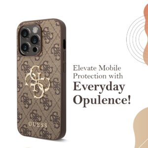 CG MOBILE Guess Custodia in pelle PU per iPhone 15 Pro Max (marrone)