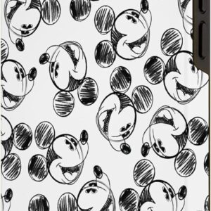 Custodia per iPhone 15 Pro Max Disney Mickey Mouse – Schizzi in bianco e nero