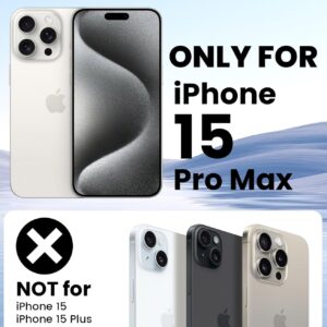 Cover con Cavalletto Metallico per iPhone 15 Pro Max, Compatibile con MagSafe, Custodia Traslucido Opaca Anti-Graffio con Invisibile Supporto Antiurto Protettiva Case, 3 Modalità di Supporto