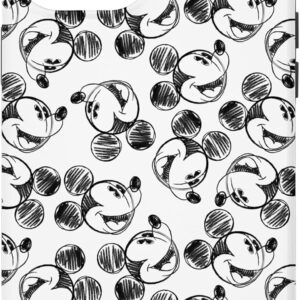 Custodia per iPhone 15 Pro Max Disney Mickey Mouse – Schizzi in bianco e nero