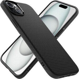 Spigen Cover Liquid Air Compatibile con iPhone 15 – Nero Opaco
