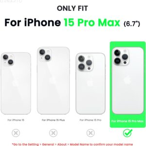ORNARTO Cover per iPhone 15 Pro Max 6.7 Pollici, Custodia Compatibile con iPhone 15 Pro Max Case, Morbido Silicone Liquido Protezione, in Gomma Gel Morbida con Fodera in Microfibra-Nero