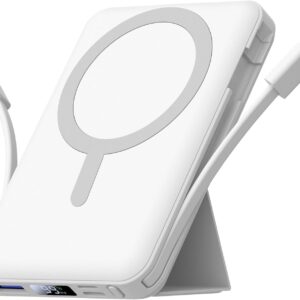 Azmuth Power Bank, per Magsafe Powerbank iPhone 10000mAh, Caricatore Portatile Magnetico Wireless 22.5W PD Ricarica Rapida con Display LED Batteria Esterna per iPhone 16/15/14/13/12/Pro/Pro Max