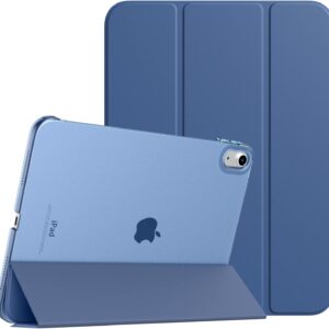 TiMOVO Cover Custodia Compatibile con iPad (A16) 11 Generazione 11 Pollici 2025/iPad 10 Generazione 10,9″ 2022, Retro in PC Rigido Semi-Trasparente, Auto Sveglia/Sonno, Grigio Blu