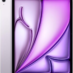 Apple iPad Air 13″ (M2): display Liquid Retina, 512GB, fotocamera frontale orizzontale da 12MP, fotocamera posteriore da 12MP, Wi Fi 6E, Touch ID, autonomia di un giorno intero — Viola