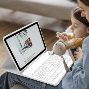 Hofsos Cover IPad A16 11/10 Generazione con Tastiera (11/10.9 Pollici, 2025/2022) – Italiano QWERTY Magnetico Rimovibile Bluetooth Tastiera, Custodia con Supporto Pencil per Ipad 11/10 Gen, Grigio