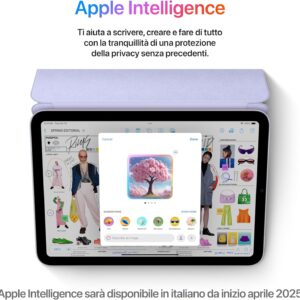 Apple iPad mini con chip A17 Pro: Progettato per Apple Intelligence, display Liquid Retina da 8,3”, 128GB, Wi Fi 6E, fotocamera da 12MP, un giorno intero di batteria – Grigio siderale