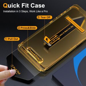 Ksleri 2 Pezzi Pellicola Opaca per iPhone 16/ iPhone 15 6,1 Pollici, Rimozione Automatica Della Polvere, Installazione Rapida, Vetrino Opaco Vetro Temperato Protettiva, Antiriflesso e Anti-Impronte
