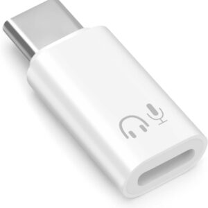 BORLTER CLAMP Adattatore da Lightning a USB-C per cuffie supporta il controllo di linea, adattatore audio da Lightning a USB-C per con iPhone 16/15, iPad e altri connettori audio Type-C, bianco