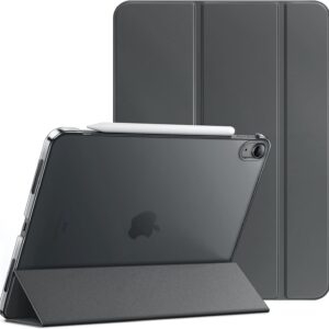 JETech Custodia per iPad Air 11 Pollici M3/M2 (2025/2024), iPad Air 5a/4a (Modello 2022/2020, 10,9 Pollici), Supporto Sottile con Retro Rigido Cover con Auto Svegliati/Sonno (Grigio Siderale)