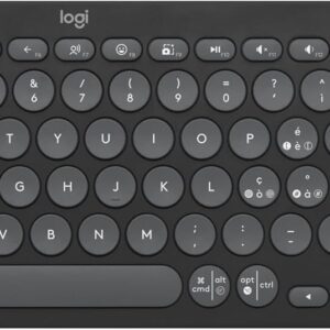 Logitech Pebble 2 Combo, kit tastiera e mouse wireless discreto, portatile e personalizzabile, Logi Bolt, Bluetooth, Easy-Switch per Windows, macOS, iPadOS, Chrome – Layout Italiano QWERTY, Grafite