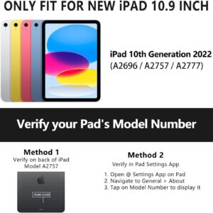 aMZCaSE Custodia per iPad 10a Generazione 2023 con Tastiera per iPad 10.9″ 2022,Tastiera Touch per 360° ruotabile,Custodia con Tastiera Touch Trackpad per iPad 11 pollici A16 2025(Italiano)