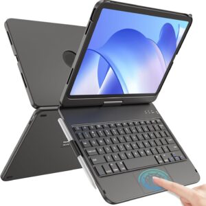 aMZCaSE Custodia per iPad 10a Generazione 2023 con Tastiera per iPad 10.9″ 2022,Tastiera Touch per 360° ruotabile,Custodia con Tastiera Touch Trackpad per iPad 11 pollici A16 2025(Italiano)