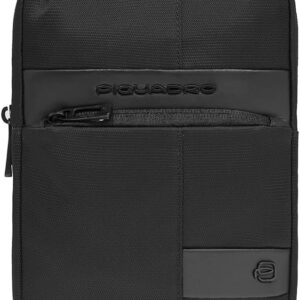 PIQUADRO, iPad© crossbody bag with, NERO
