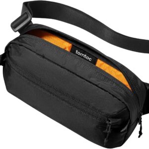 tomtoc 3,5L Borsa da Petto con Protezione RFID, Borsa a Tracolla per Uomini e Donne, Marsupio Uomo Tracolla Leggera e Impermeabile, Borsello Tracolla per Viaggi Giornalieri, Nero, per 2024 iPad mini 7