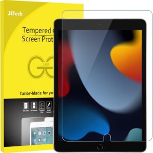 JETech Pellicola Protettiva per iPad 9/8/7 (10,2 Pollici, Modello 2021/2020/2019, 9/8/7 Generazione), Vetro Temperato, Pacco da 1