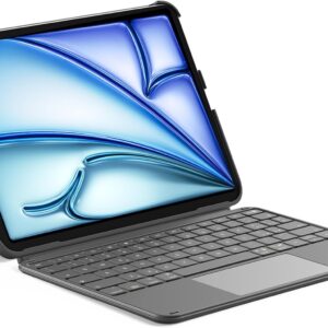 Inateck Custodia Tastiera per iPad 11a/10a Gen, iPad 10a (10,9″)/11a Gen (2025 A16), Air 11″ M3/M2, Air 6/5/4a, Pro 11 4a-1a, Tastiera Ultralight Rimovibile con Touchpad, Grigio AceTouch