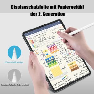PYS (2 pezzi Carta Pellicola Protettiva per iPad 11a A16 2025/ iPad 10a Generazione 2022 10,9 pollici opaca Pellicola in PET per Disegnare Schizzi di Scrittura Come su Carta