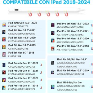 CC Store Penna per Apple iPad(2018-2025), Stylus Pen Ricarica Rapida & Sensibile all’Inclinazione & Rifiuto del Palmo, Compatibile iPad A16 11/10/9/8/7/6, Air M3/M2/5/4/3, Mini 7/6/5, Pro 12.9/11/13