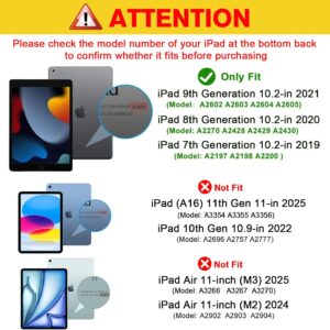ProCase Cover iPad 9/8/7 Generazione, Custodia iPad 10,2 Pollici 2021/2020/2019 [A2602 A2603 A2604 A2605 A2270 A2428 A2429 A2430 A2197 A2198 A2200] Cover con Auto Svegliati/Sonno -Blu Marino