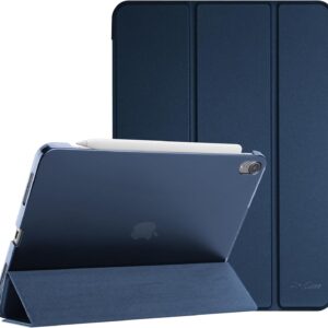ProCase Cover iPad Air 11 Pollici M3/M2 2025/2024, Custodia iPad Air 5a 4a Gen (10,9 Pollici Modello 2022/2020), Supporta Ricarica di Pencil 2 Smart Cover Leggero Auto Svegliati/Sonno -Blu Marino