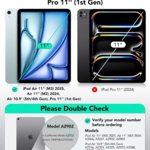 ESR Cover per iPad Air 11″ M3/M2 (2025/2024),iPad Air 5/4 Gen(2022/2020),Custodia Magnetica con Supporto Trifold,Aggancio Magnetico,Supporto per Pencil Pro/USB-C,Auto Attivazione/Standby,Bianco