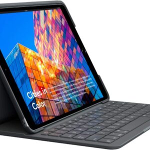 Logitech Custodia con Tastiera per iPad Air 3a Generazione, Modelli A2152/A2123/A2153/A2154, Slim Folio con Tastiera Wireless Integrata, Layout Italiano ‎Qwerty, Nero (Grafite)