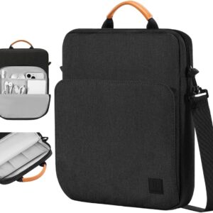 Dadanism 13″ Borsa per Tablet con Tracolla Compatibile con iPad Pro 13″ M4 2024, iPad Air 13″ M3 M2, iPad Pro 12,9″, Galaxy Tab S10+ Plus/S9 FE+ Plus/S9+ Plus 12,4″, Tab P12 12,7″, Nero+Grigio