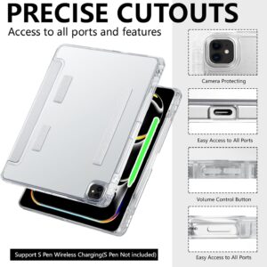 E NET-CASE Custodia per iPad Air 13 Pollici (M3 2025/M2 2024)/ iPad Pro 12,9 (2022/2021), Custodia protettiva tipo cartella (marrone)