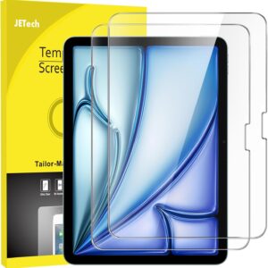 JETech Pellicola Protettiva per iPad Air 11 Pollici M3/M2 (2025/2024), 9H Vetro Temperato Film, HD Chiaro, Pacco da 2