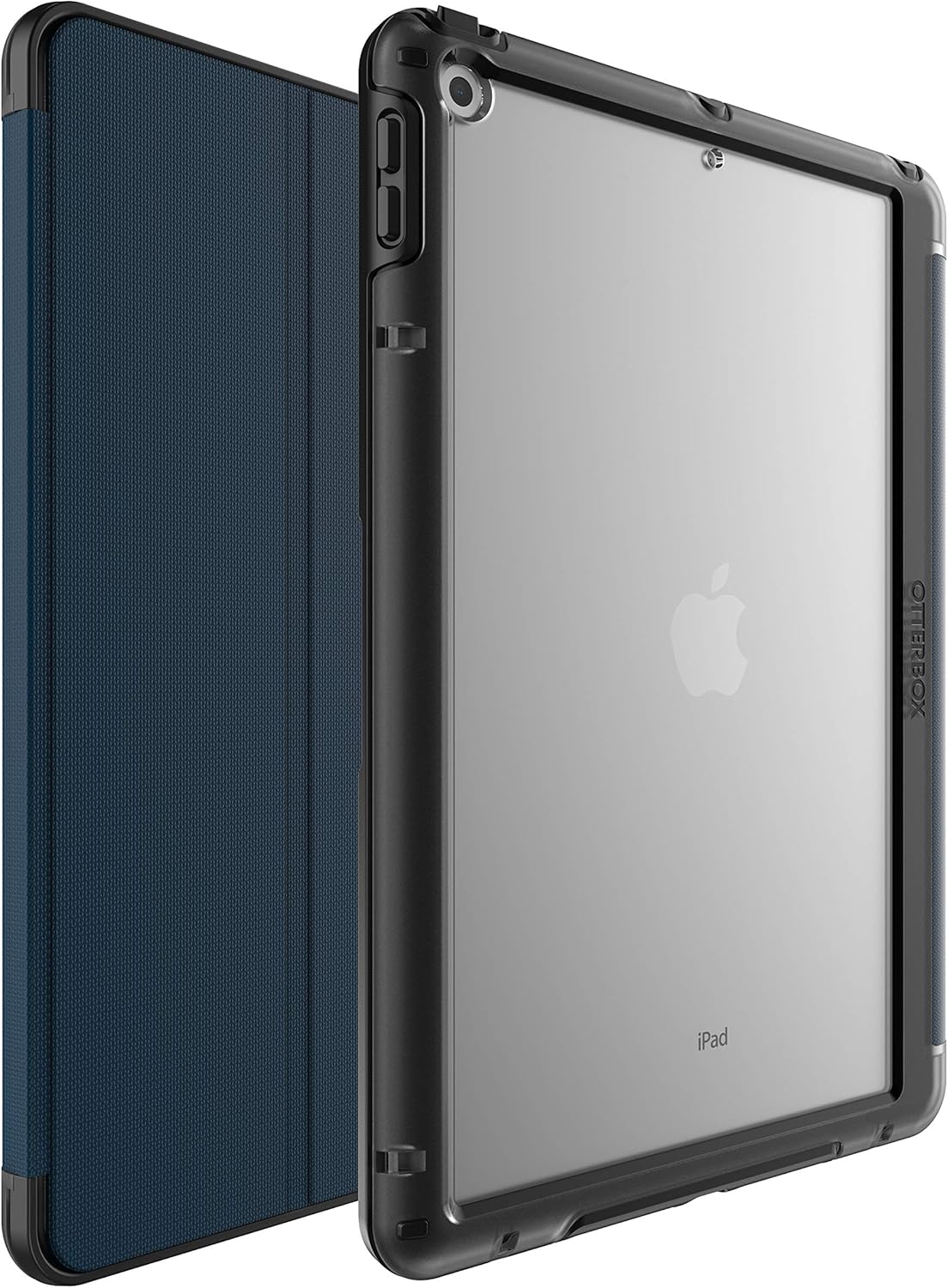 Otterbox Cover Symmetry Folio Case per iPad 10, 2' (7.ª gen / 8.ª gen / 9.ª gen), antishock e cadute, custodia Folio protettiva sottile,testata a norme MIL-STD 810G, Blu/Nero, Versione No Pack Retail