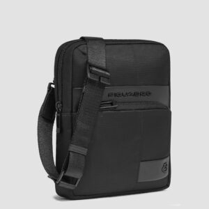 PIQUADRO, iPad© crossbody bag with, NERO