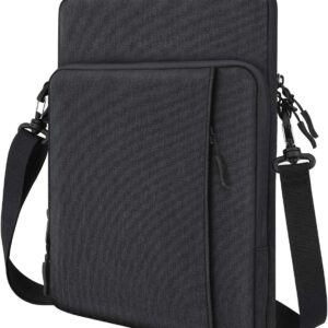 Dadanism 13,3 Pollici Custodia Protettiva Borsa Tablet con Tracolla per iPad Pro 13″ M4 2024, iPad Air 13″ M3 M2, iPad Pro 12,9″, Galaxy Tab S10+ Plus/S9 FE+/S9+ Plus 12,4″, Tab P12 12,7″,Nero Grigio
