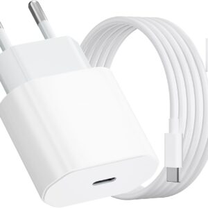 Caricatore iPhone, Caricatore USB C da 20W con Cavo i Phone da 1M, Caricabatterie per i-Phone 14/13/ 12/11/ X/ 8/7