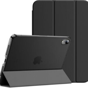 JETech Custodia per iPad mini (A17 Pro, Modello 2024, 7a Generazione) / mini 6 (Modello 2021, 6a Generazione), Supporto Sottile con Retro Rigido Cover con Auto Svegliati/Sonno (Nero)