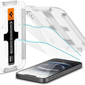 Spigen Glas.tR EZ Fit Vetro Temperato compatibile con iPhone 16e, iPhone 14, iPhone 13, iPhone 13 Pro, 2 Pezzi, Cristallino, Durezza 9H Pellicola prottetiva