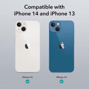 ESR Cover Magnetica per iPhone 14/ iPhone 13, Compatibile con MagSafe, Custodia Trasparente con HaloLock, Protezione antiurto di livello militare, Retro resistente ai graffi, Trasparente